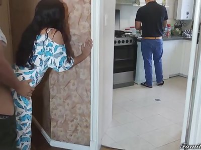 I love my step brother in law's cock exchange for it is well-advised b wealthier than my husband's - my step brother in law fucks me while my cuckold retrench is cooking NTR